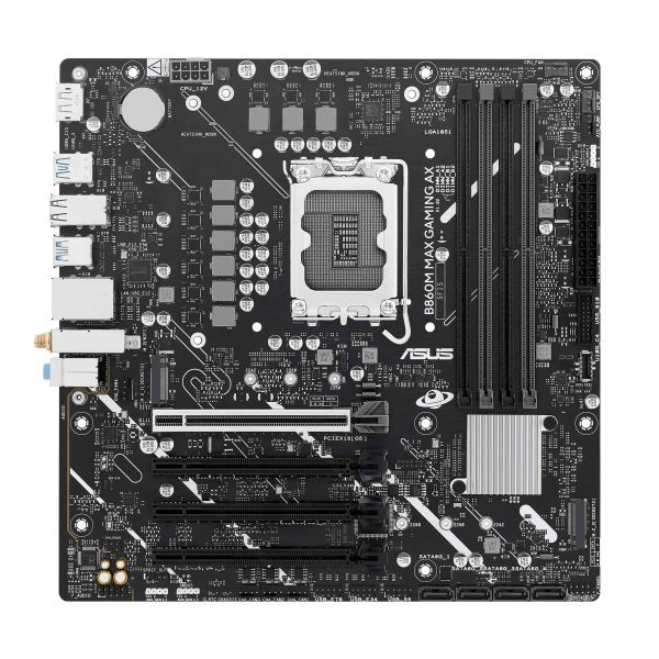 ASUS B860M MAX GAMING AX Intel B860 LGA 1851 (Socket V1) micro ATX (90MB1JZ0-M0EAY0)
