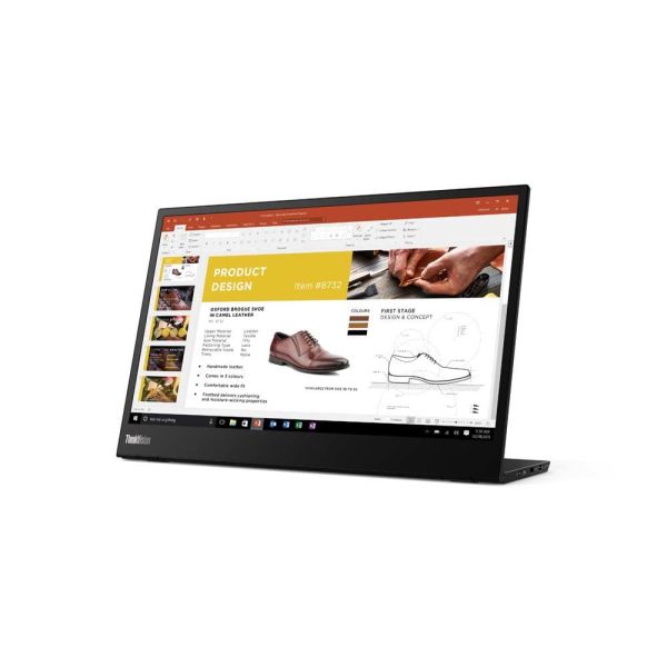 Lenovo ThinkVision M14 35,6 cm (14") 1920 x 1080 Pixels Full HD LED Zwart (61DDUAT6EU)