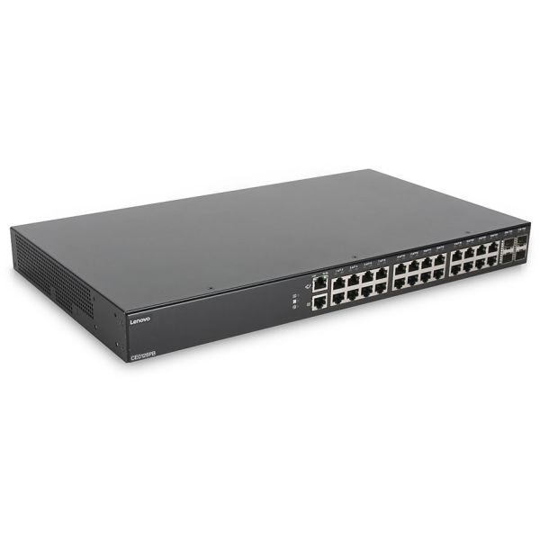 Lenovo CE0128PB Managed L2/L3 Gigabit Ethernet (10/100/1000) Power over Ethernet (PoE) 1U Zwart (7Z360012WW)