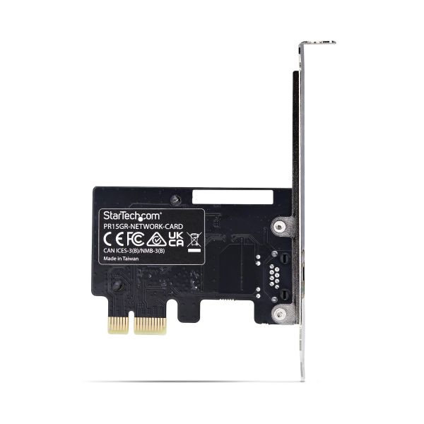 StarTech.com 1-Port 5G Gigabit PCIe Ethernet Adapter Kaart, 5G/2.5G/1G/100M/10M PCI Express Netwerkkaart, Realtek RTL8126, Windows en Linux, TAA Compliant (PR15GR-NETWORK-CARD) StarTech.com 1-Port 5G Gigabit PCIe Ethernet Adapter Kaart, 5G/2.5G/1G/100M/10M PCI Express Netwerkkaart, Realtek RTL8126, Windows en Linux, TAA Compliant (PR15GR-NETWORK-CARD)