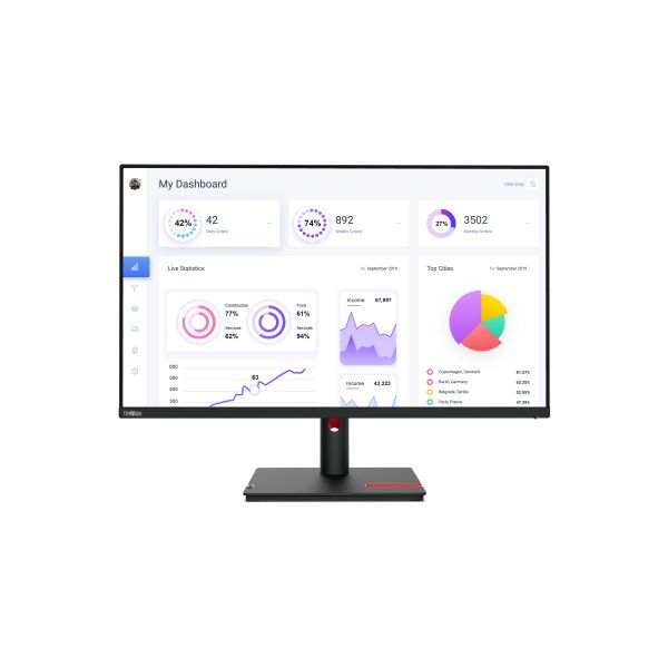 Lenovo ThinkVision T32p-30 computer monitor 80 cm (31.5") 3840 x 2160 Pixels 4K Ultra HD LED Zwart (63D2GAT1EU) Lenovo ThinkVision T32p-30 computer monitor 80 cm (31.5") 3840 x 2160 Pixels 4K Ultra HD LED Zwart (63D2GAT1EU)