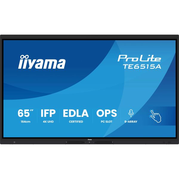 iiyama TE6515A-B1AG beeldkrant Digitale signage flatscreen 163,8 cm (64.5") Wifi 550 cd/m² 4K Ultra HD Zwart Touchscreen Type processor Android (TE6515A-B1AG) iiyama TE6515A-B1AG beeldkrant Digitale signage flatscreen 163,8 cm (64.5") Wifi 550 cd/m² 4K Ultra HD Zwart Touchscreen Type processor Android (TE6515A-B1AG)