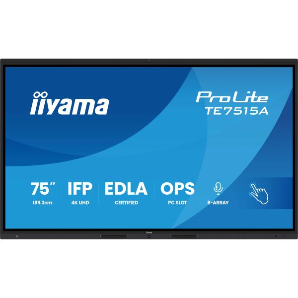 iiyama TE7515A-B1AG beeldkrant Digitale signage flatscreen 189,2 cm (74.5") Wifi 550 cd/m² 4K Ultra HD Zwart Touchscreen Type processor Android (TE7515A-B1AG) iiyama TE7515A-B1AG beeldkrant Digitale signage flatscreen 189,2 cm (74.5") Wifi 550 cd/m² 4K Ultra HD Zwart Touchscreen Type processor Android (TE7515A-B1AG)