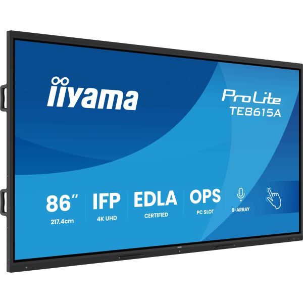 iiyama TE8615A-B1AG beeldkrant Digitale signage flatscreen 2,18 m (86") Wifi 550 cd/m² 4K Ultra HD Zwart Touchscreen Type processor Android (TE8615A-B1AG)