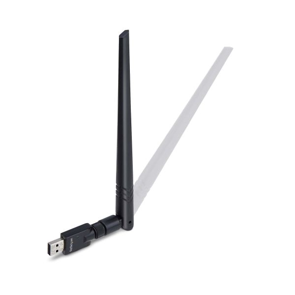 StarTech.com USB Bluetooth 5.3 Adapter voor PC/Laptop, Class 1, USB Bluetooth Dongle, Connectiviteit over grote afstanden voor toetsenbord, muis, audiostreaming en PAN-netwerken, Windows/Linux (AV53C1-USB-BLUETOOTH)