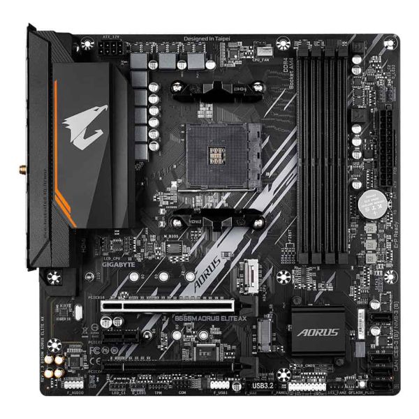 GIGABYTE B550M AORUS ELITE AX moederbord AMD B550 Socket AM4 micro ATX (B550M AORUS ELT AX)