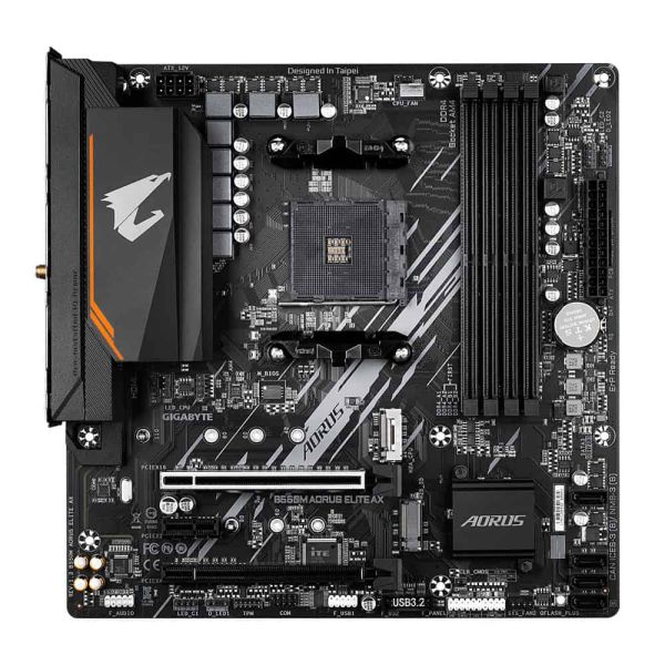 GIGABYTE B550M AORUS ELITE AX moederbord AMD B550 Socket AM4 micro ATX (B550M AORUS ELT AX)