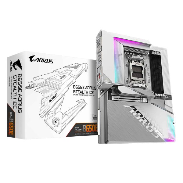 GIGABYTE B650E AORUS STEALTH ICE moederbord AMD B650 Socket AM5 ATX (B650E A STEALTH I)
