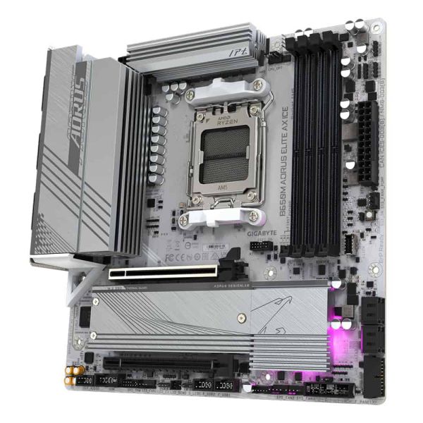GIGABYTE B650M AORUS ELITE AX ICE moederbord AMD B650 Socket AM5 micro ATX (B650M A ELITE AX I)