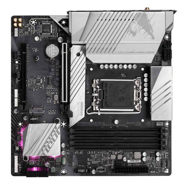 GIGABYTE B760M AORUS ELITE AX moederbord Intel B760 Express LGA 1700 micro ATX (B760M AORUS ELT X)