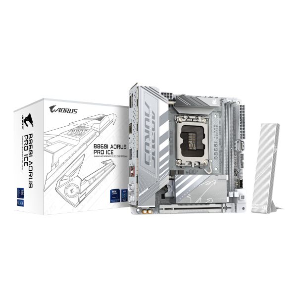 GIGABYTE B860I AORUS PRO ICE moederbord Intel B860 LGA 1851 (Socket V1) mini ITX (B860I AORUS PRO I)