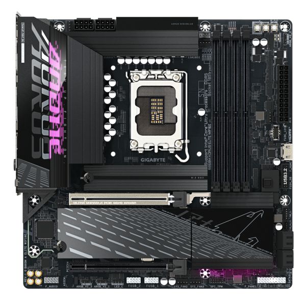 GIGABYTE B860M AORUS ELITE WIFI6E Intel B860 LGA 1851 (Socket V1) micro ATX (B860M A ELITE WF6E)