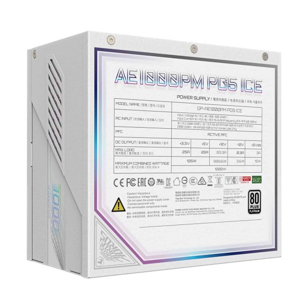 GIGABYTE AORUS ELITE P1000W ICE power supply unit 1000 W 20+4 pin ATX ATX Wit (GP-AE1000PMPG5ICE)