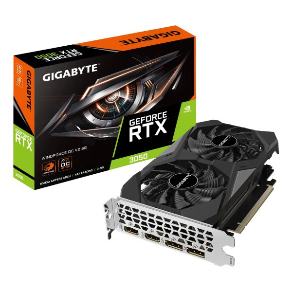 GIGABYTE GeForce RTX 3050 WINDFORCE OC V2 6G NVIDIA 6 GB GDDR6 (GV-N3050WF2OCV2) GIGABYTE GeForce RTX 3050 WINDFORCE OC V2 6G NVIDIA 6 GB GDDR6 (GV-N3050WF2OCV2)