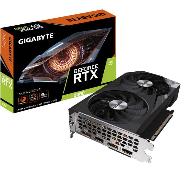 GIGABYTE GAMING GeForce RTX 3060 OC 8G (rev. 2.0) NVIDIA 8 GB GDDR6 (GV-N3060GAMING OC)