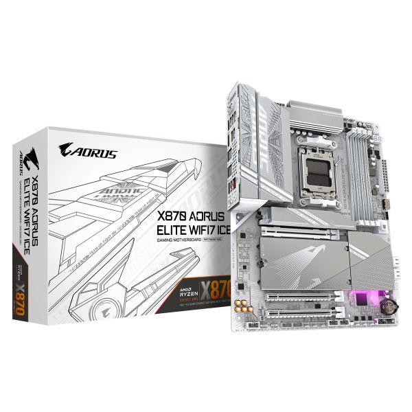 GIGABYTE X870 AORUS ELITE WIFI7 ICE AMD X870 Socket AM5 ATX (X870 A ELITE WF7 I) GIGABYTE X870 AORUS ELITE WIFI7 ICE AMD X870 Socket AM5 ATX (X870 A ELITE WF7 I)