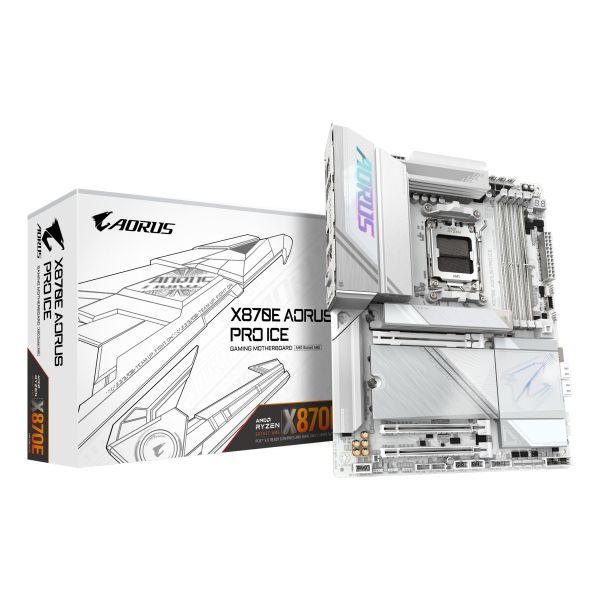 GIGABYTE X870E AORUS PRO ICE moederbord AMD X870E Socket AM5 ATX (X870E AORUS PRO I)