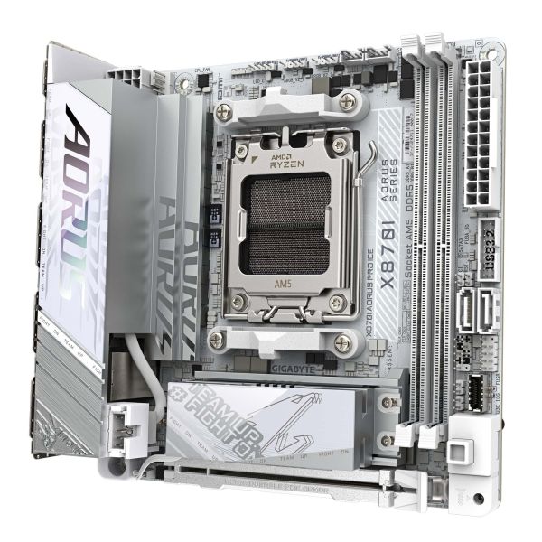 GIGABYTE X870I AORUS PRO ICE moederbord AMD X870 Socket AM5 Micro ITX (X870I AORUS PRO I)