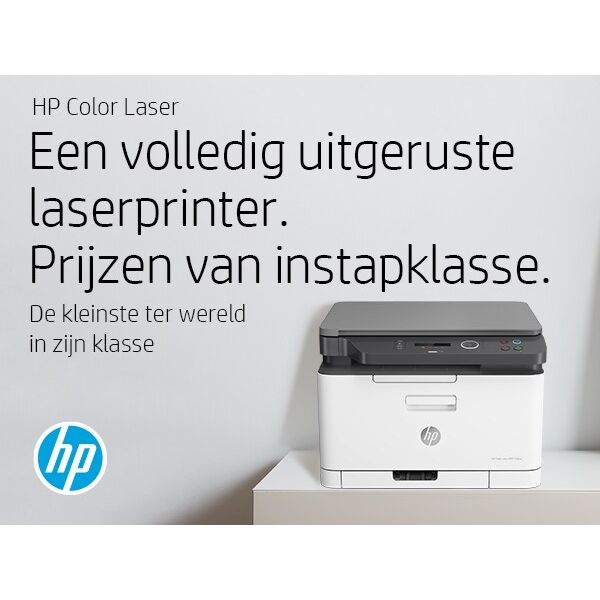 HP Color Laser Laser 178nw Draadloos Multifunction Kleur Printer, Kopieerapparaat, scanner; dubbelzijdig (4ZB96A)