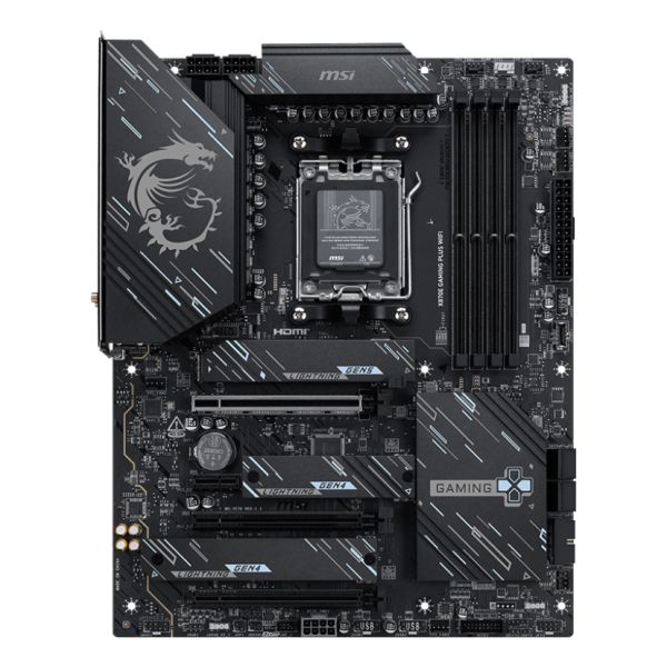 MSI X870E GAMING PLUS WIFI moederbord AMD X870E Socket AM5 ATX (7E70-001R) MSI X870E GAMING PLUS WIFI moederbord AMD X870E Socket AM5 ATX (7E70-001R)