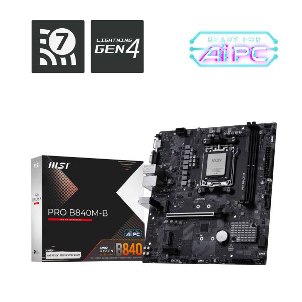 MSI PRO B840M-B moederbord AMD B840 Socket AM5 micro ATX (7E76-002R)