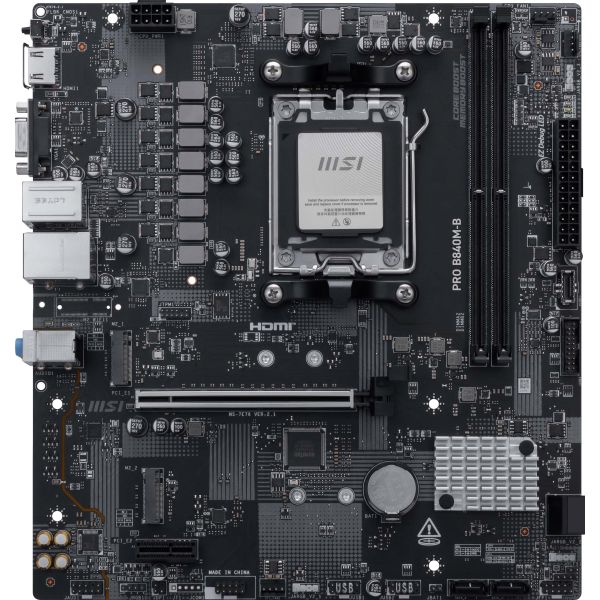 MSI PRO B840M-B moederbord AMD B840 Socket AM5 micro ATX (7E76-002R)
