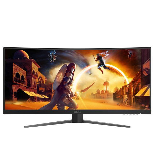 AOC G4 CU34G4Z computer monitor 86,4 cm (34") 3440 x 1440 Pixels Wide Quad HD LED Zwart, Rood (CU34G4Z)