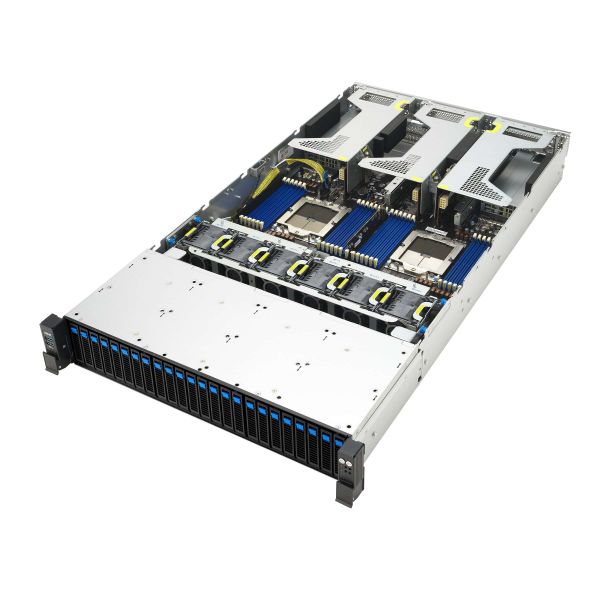ASUS RS720A-E13-RS24G Socket SP5 Rack (2U) Zwart, Zilver (90SF0441-M001N0)