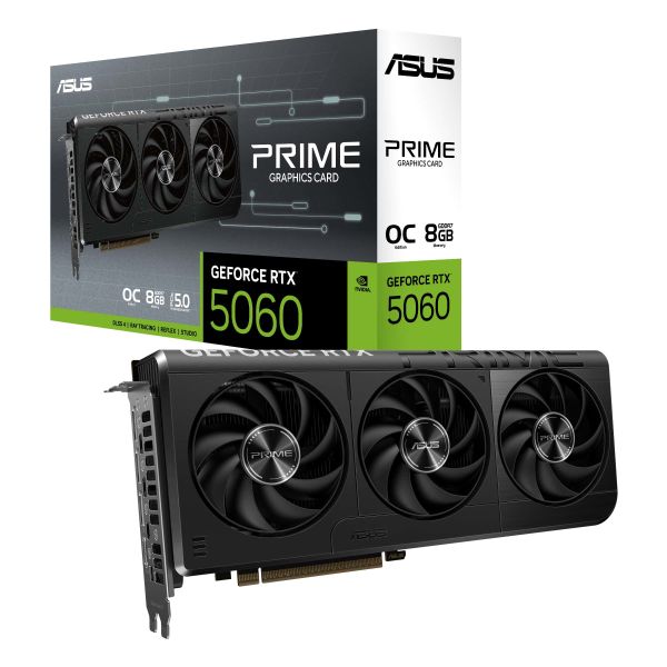 ASUS Prime -RTX5060-O8G NVIDIA GeForce RTX 5060 8 GB GDDR7 (90YV0N10-M0NA00)