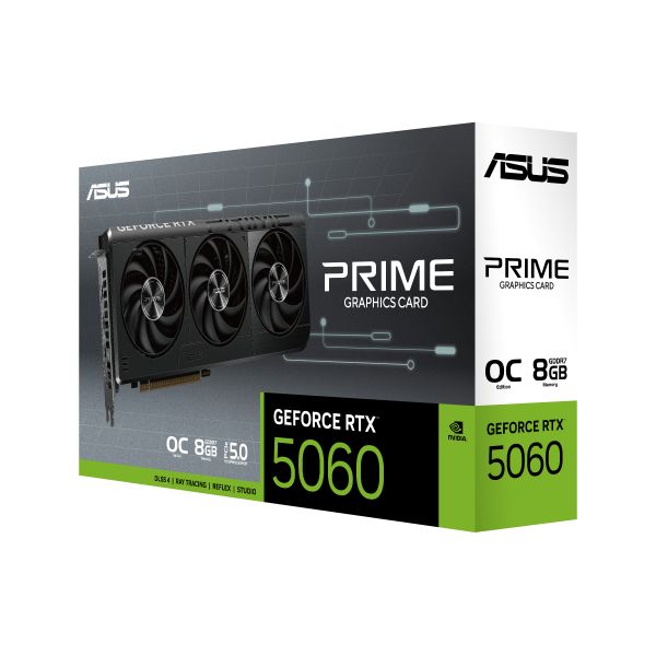 ASUS Prime -RTX5060-O8G NVIDIA GeForce RTX 5060 8 GB GDDR7 (90YV0N10-M0NA00) ASUS Prime -RTX5060-O8G NVIDIA GeForce RTX 5060 8 GB GDDR7