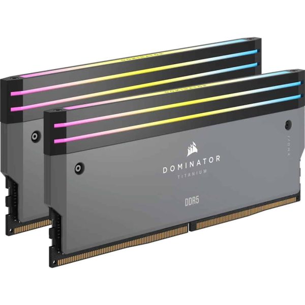 Corsair DOMINATOR TITANIUM RGB DDR5 6000MT/s 96GB - GREY DIMM / 2x48GB / DDR5 / 1.40V / AMD EXPO (CMP96GX5M2B6000Z30)