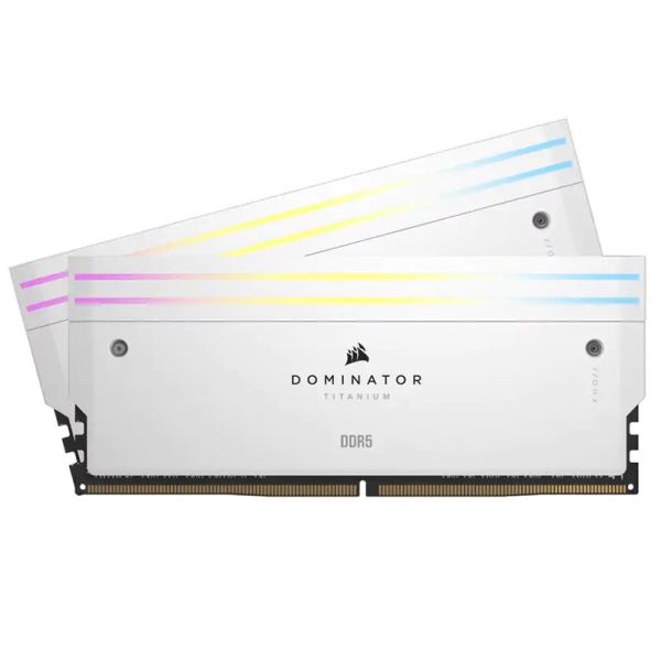 Corsair DOMINATOR TITANIUM RGB DDR5 6000MT/s 96GB - White DIMM / 2x48GB / DDR5 / 1.40V / AMD EXPO & Intel XMP (CMP96GX5M2B6000Z30W)