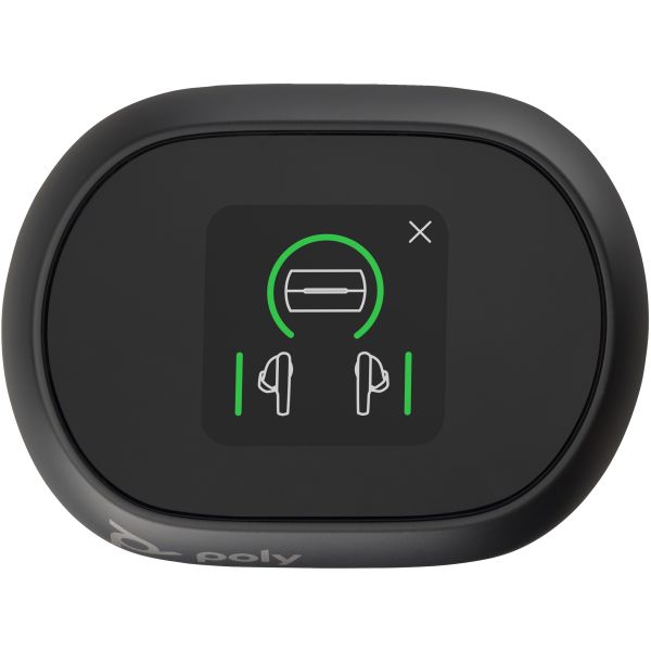 POLY Voyager Free 60+ UC M Carbon Black Earbuds + BT700 USB-C-adapter + oplaadcase met touchscreen (7Y8H0AA)