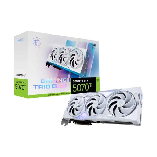 MSI GPU NV 5070Ti GAMING TRIO OC 16GB WHITE NVIDIA GeForce RTX 5070 Ti GDDR7 (V531-057R)