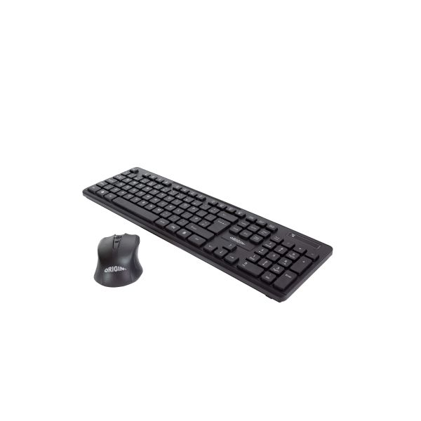 Origin Storage OS-KBD/MS-WRL toetsenbord Inclusief muis Thuis/Werk RF draadloos + USB QWERTY Engels Zwart (OS-KBD/MS-WRL)