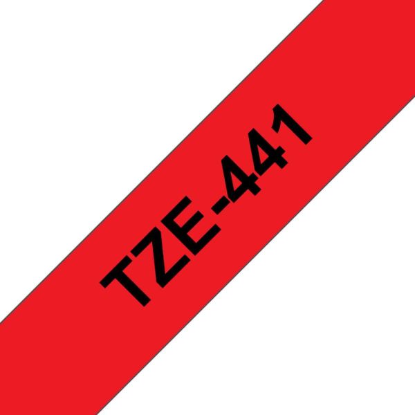 Brother TZE-441 labelprinter-tape Zwart op rood (TZE-441) Brother TZE-441 labelprinter-tape Zwart op rood (TZE-441)