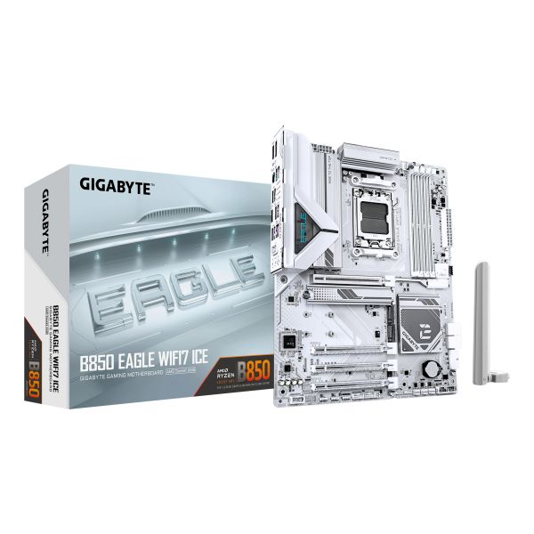 GIGABYTE B850 EAGLE WIFI7 ICE AMD B850 Socket AM5 ATX (B850 EAGLE WF7 ICE) GIGABYTE B850 EAGLE WIFI7 ICE AMD B850 Socket AM5 ATX (B850 EAGLE WF7 ICE)