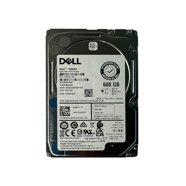 Dell 600GB 10K 2.5 SAS 12G (VWDPV-RFB)