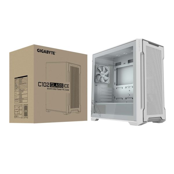 GIGABYTE C102 GLASS Midi Tower Wit (C102GI)