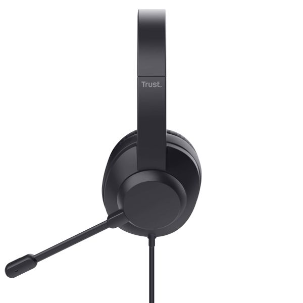 Trust Ayda Max USB Headset - USB headset voor kantoor en calls – Opklapbare microfoon – 40 mm drivers – Zwart (25461) Trust Ayda Max USB Headset - USB headset voor kantoor en calls – Opklapbare microfoon – 40 mm drivers – Zwart (25461)