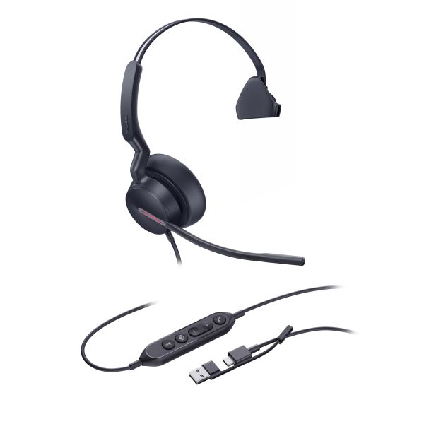 Yealink UH46 Mono Teams USB-C/A Headset (1308184) Yealink UH46 Mono Teams USB-C/A Headset (1308184)