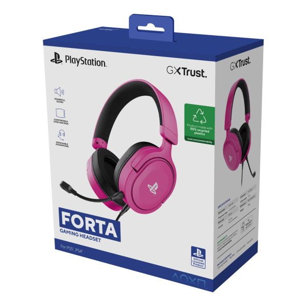 Trust GXT 498P Forta Headset Bedraad Hoofdband Gamen Roze (25557)