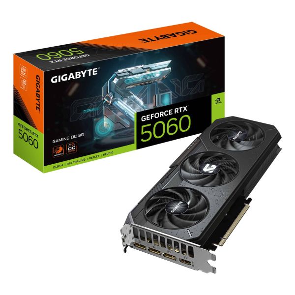 GIGABYTE GeForce RTX 5060 GAMING OC 8G NVIDIA 8 GB GDDR7 (GV-N5060GAMING OC-8GD) GIGABYTE GeForce RTX 5060 GAMING OC 8G NVIDIA 8 GB GDDR7 (GV-N5060GAMING OC-8GD)