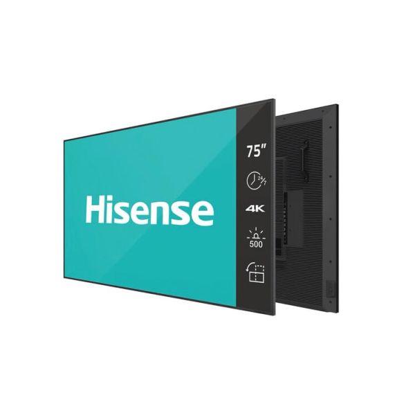 Hisense 75DM66D beeldkrant 190,5 cm (75") LED Wifi 500 cd/m² 4K Ultra HD Zwart Type processor Android 11 24/7 (75DM66D)