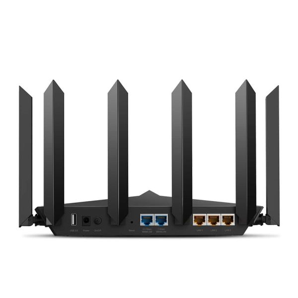 TP-Link Archer AX90 draadloze router Multi-Gigabit Ethernet Tri-band (2.4 GHz / 5 GHz / 5 GHz) Zwart (ARCHER AX90)