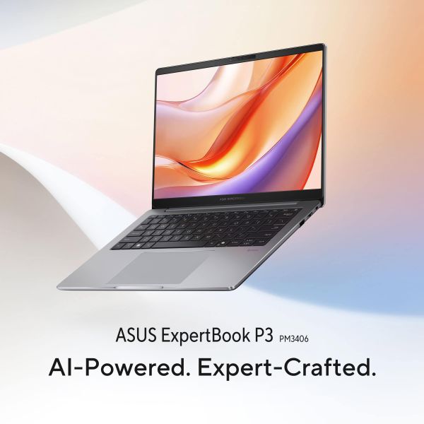 ASUS ExpertBook P3 PM3406CKA-LY0212X AMD Ryzen AI 7 350 Laptop 35,6 cm (14") WUXGA 32 GB DDR5-SDRAM 1 TB SSD Wi-Fi 6 (802.11ax) Windows 11 Pro US International Grijs (90NX0971-M007Z0)