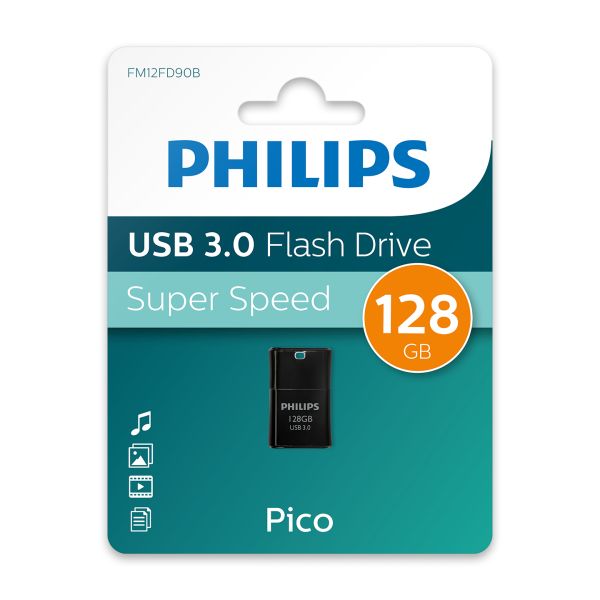 Philips Pico USB flash drive 128 GB USB Type-A 3.2 Gen 1 (3.1 Gen 1) Zwart (FM12FD90B/00)