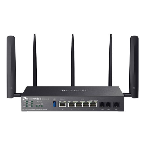 TP-Link Omada DR3650V-4G draadloze router Gigabit Ethernet Dual-band (2.4 GHz / 5 GHz) Zwart (DR3650V-4G(EU))