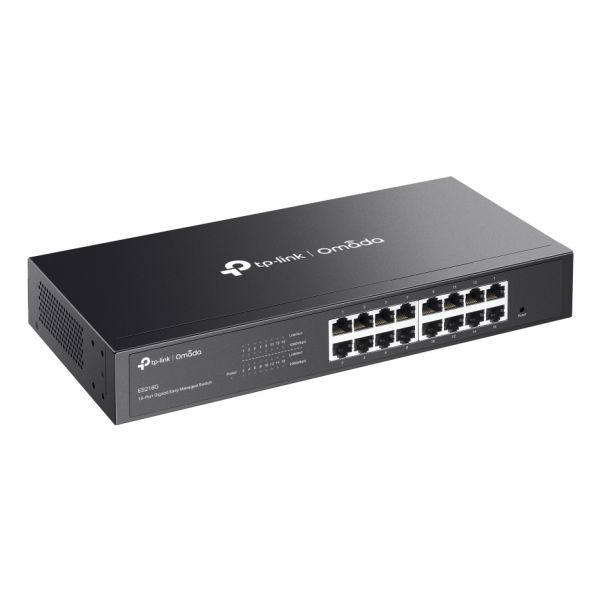 TP-Link Omada ES216G netwerk-switch Managed L2 Gigabit Ethernet (10/100/1000) Zwart (ES216G(UN)) TP-Link Omada ES216G netwerk-switch Managed L2 Gigabit Ethernet (10/100/1000) Zwart (ES216G(UN))