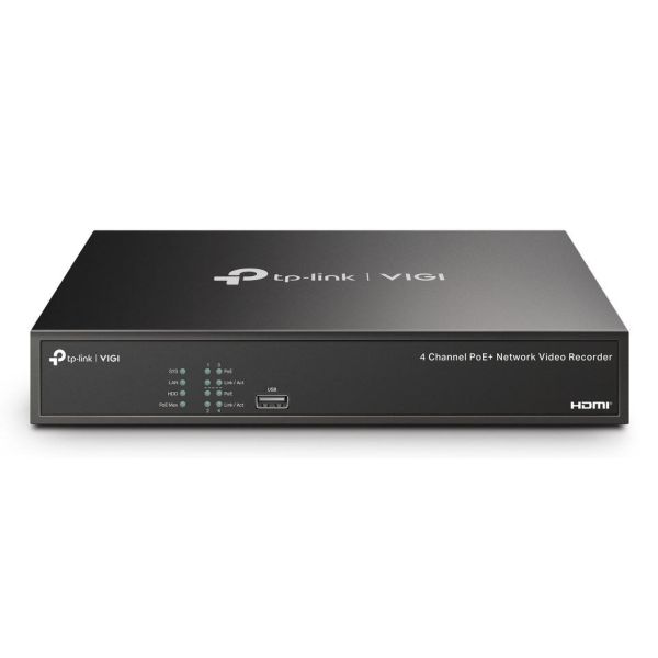 TP-Link VIGI NVR1004H-4P-2TB Zwart (VIGI NVR1004H-4P-2TB(UN))